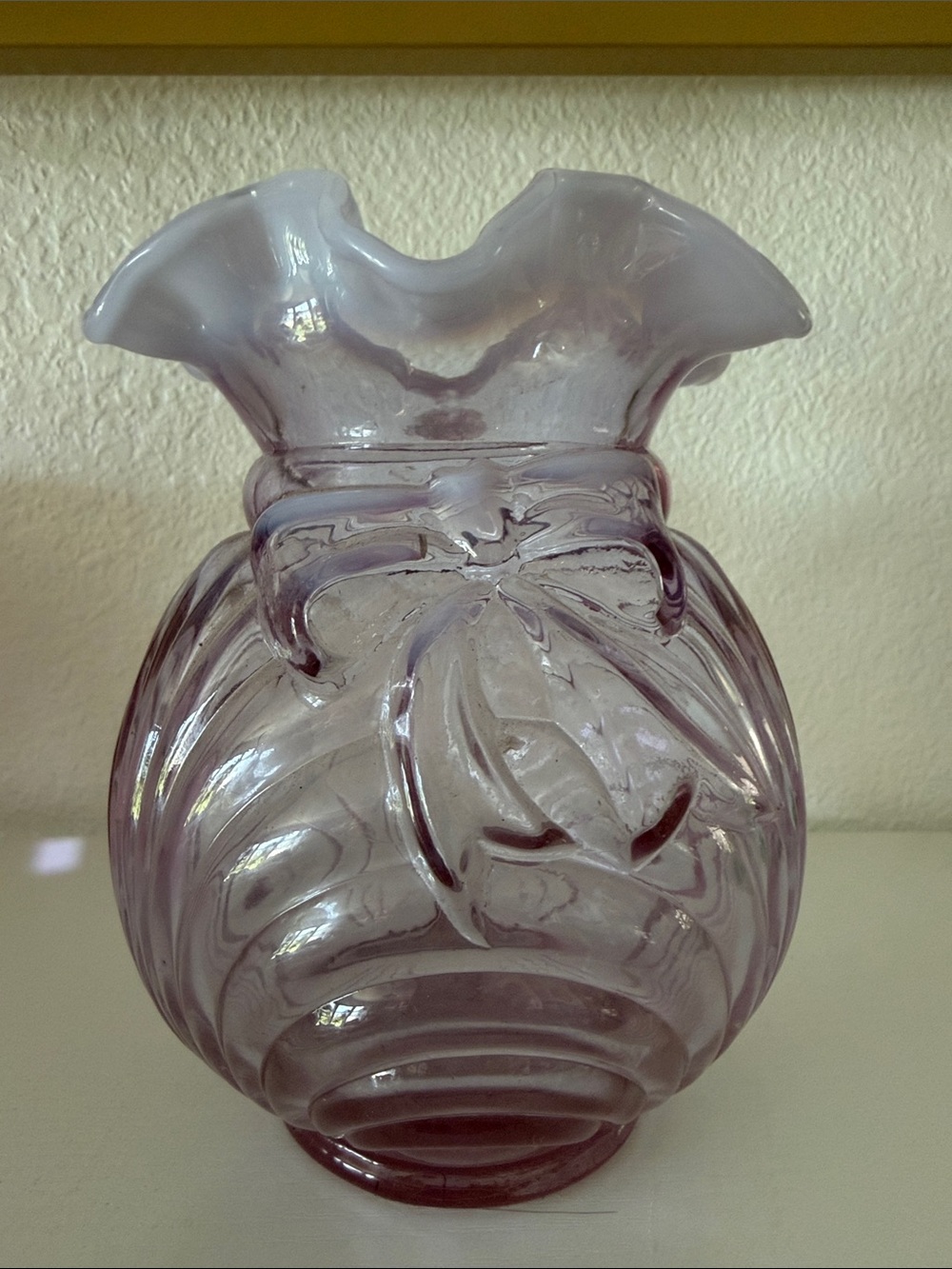 Fenton Lavender Glass Vase